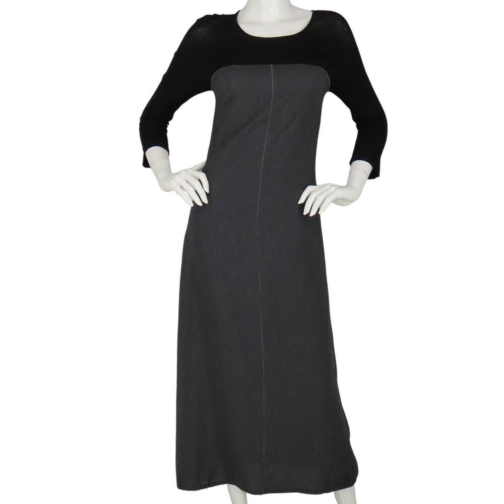 Cop Copine Paris Robe Paris Heather Gray & Black Made in France Dress XXS